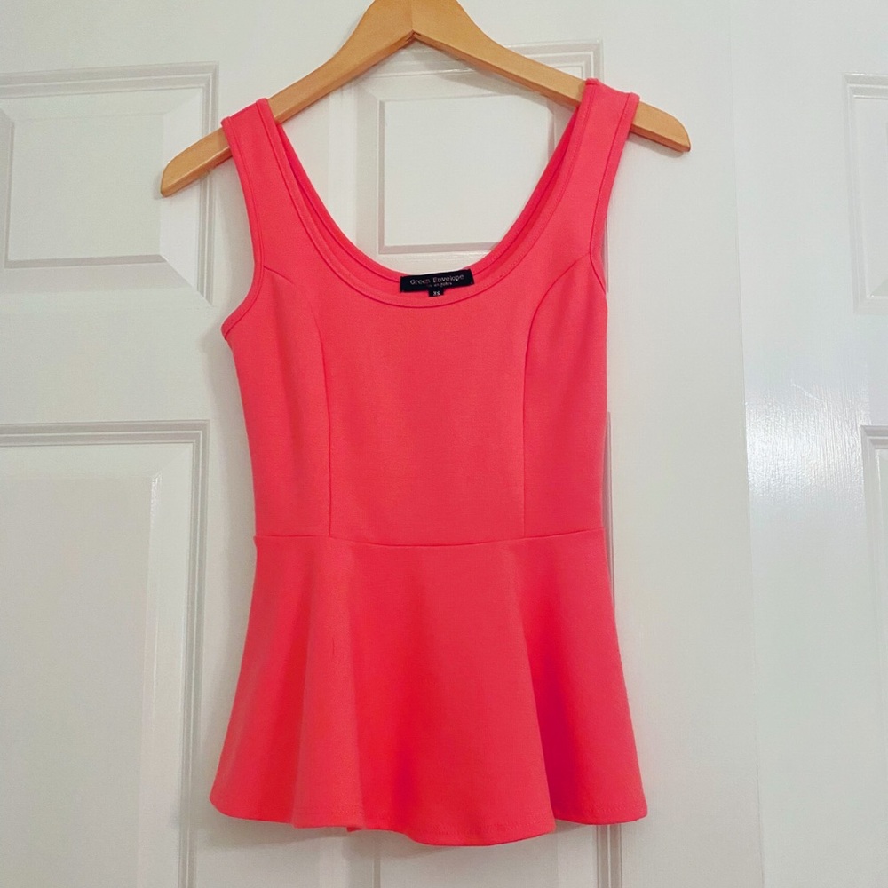 Peplum pink tank from Lord & Taylor